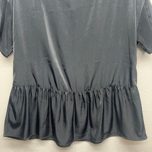 Ripzone Top Womens Small Ruffle Hem Lightweight Whimsigoth Witchy Dark Boho Chic - Picture 3 of 10
